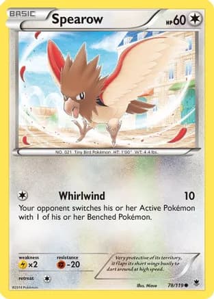 Spearow — XY - Phantom Forces Pokémon TCG card by Mizue