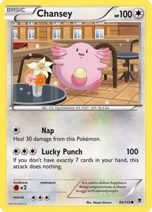 Chansey — XY - Phantom Forces Pokémon TCG card by Naoyo Kimura