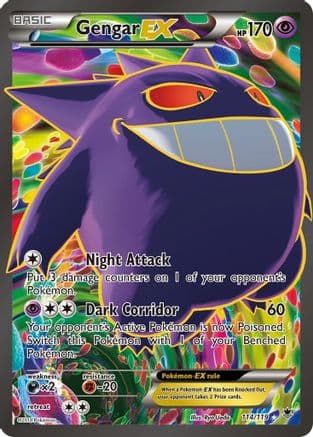 Gengar EX (114 Full Art) — XY - Phantom Forces