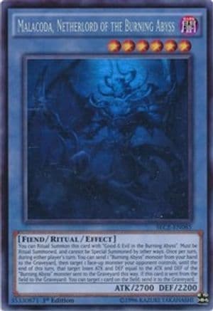 Malacoda, Netherlord of the Burning Abyss (Ghost Rare) — Yu-Gi-Oh! card
