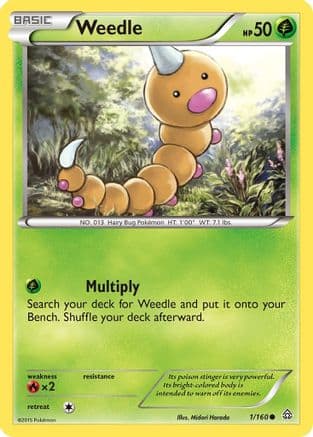 Weedle — XY - Primal Clash Pokémon TCG card by Sanosuke Sakuma