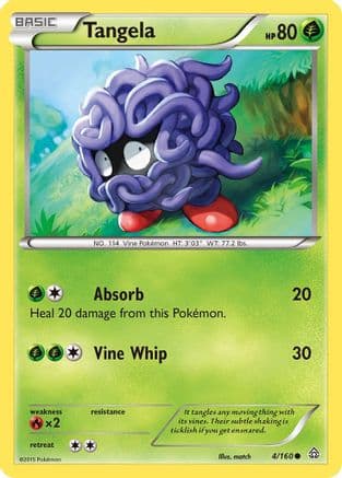 Tangela — XY - Primal Clash Pokémon TCG card by kurumitsu