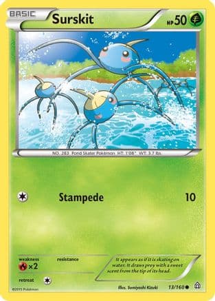 Surskit — XY - Primal Clash Pokémon TCG card by Sumiyoshi Kizuki