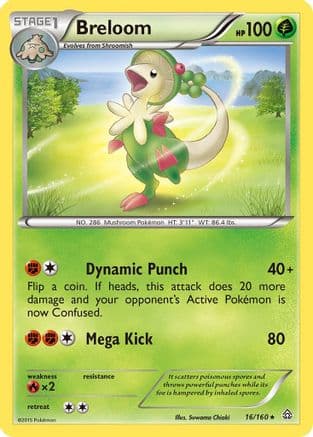 Breloom — XY - Primal Clash Pokémon TCG card by Suwama Chiaki