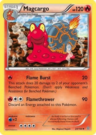 Magcargo — XY - Primal Clash Pokémon TCG card by Shigenori Negishi