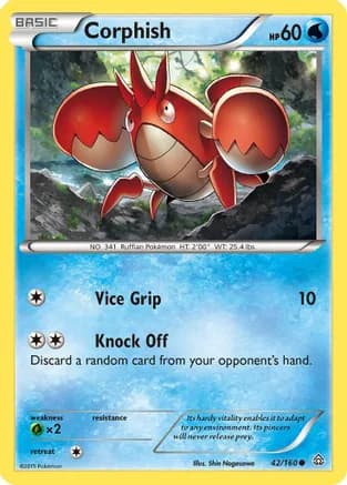 Corphish — XY - Primal Clash Pokémon TCG card by Shin Nagasawa