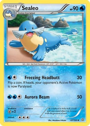 Sealeo — XY - Primal Clash Pokémon TCG card by Masakazu Fukuda