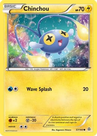Chinchou — XY - Primal Clash Pokémon TCG card by Kagemaru Himeno