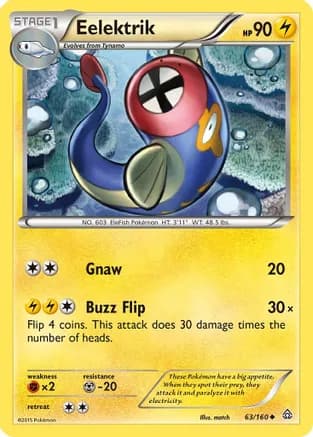 Eelektrik — XY - Primal Clash Pokémon TCG card by match