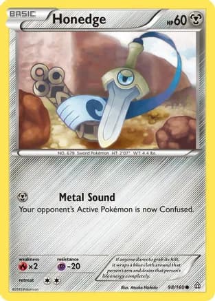 Honedge — XY - Primal Clash Pokémon TCG card by Atsuko Nishida
