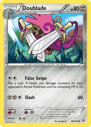 Doublade — XY - Primal Clash Pokémon TCG card by Kanako Eo
