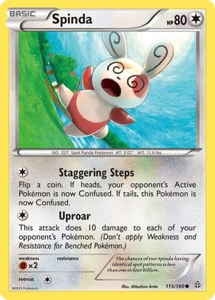 Spinda — XY - Primal Clash Pokémon TCG card by Mitsuhiro Arita