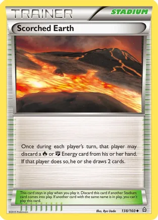 Scorched Earth — XY - Primal Clash Pokémon TCG card by Ryo Ueda
