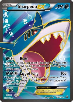 Sharpedo EX (152 Full Art) — XY - Primal Clash Pokémon TCG card by Ryo Ueda