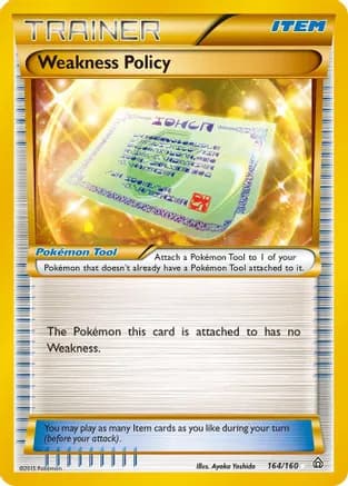 Weakness Policy (164 Secret Rare) — XY - Primal Clash