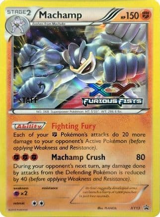 Machamp - XY13 (Prerelease) [Staff] — XY Promos Pokémon TCG card by PLANETA