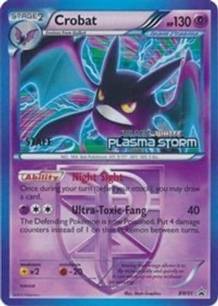 Crobat - BW51 (Team Plasma) (Prerelease) [Staff] — Black and White Promos Pokémon TCG card by Shin Nagasawa