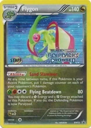 Flygon - BW53 (Prerelease) [Staff] — Black and White Promos Pokémon TCG card by Shizuya Yoshida