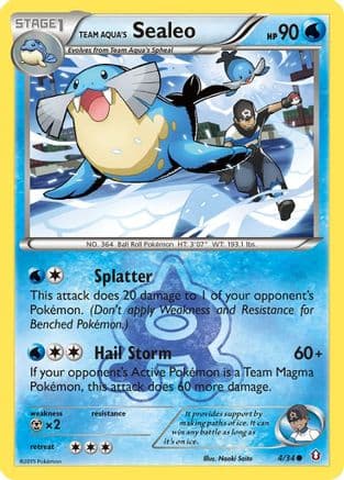 Team Aqua's Sealeo — Double Crisis Pokémon TCG card by Naoki Saito