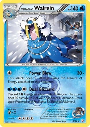 Team Aqua's Walrein — Double Crisis Pokémon TCG card by Hitoshi Ariga