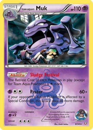 Team Aqua's Muk — Double Crisis Pokémon TCG card by Kouki Saitou