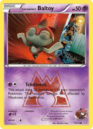 Team Magma's Baltoy — Double Crisis Pokémon TCG card by Mitsuhiro Arita
