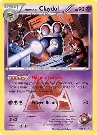 Team Magma's Claydol — Double Crisis Pokémon TCG card by Masakazu Fukuda