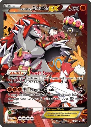 Team Magma's Groudon EX — Pokémon TCG card