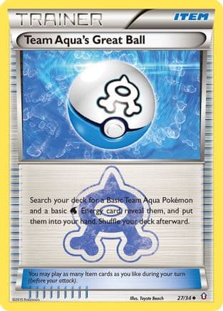 Team Aqua's Great Ball — Double Crisis Pokémon TCG card by Toyste Beach