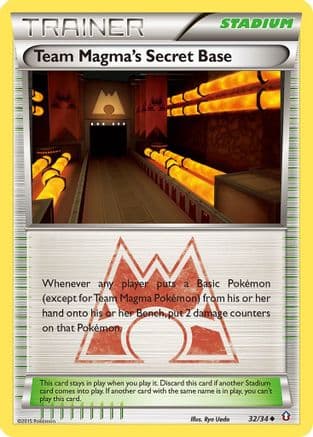 Team Magma's Secret Base — Pokémon TCG card