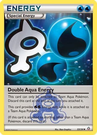 Double Aqua Energy — Double Crisis Pokémon TCG card by 5ban Graphics