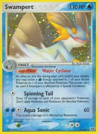 Swampert — EX Emerald Pokémon TCG card by Atsuko Nishida