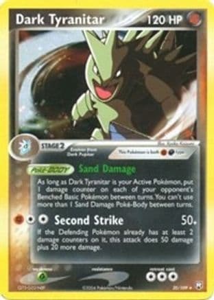 Dark Tyranitar - 20/109 (EX Team Rocket Returns) — Deck Exclusives Pokémon TCG card by Katsuya Kaede