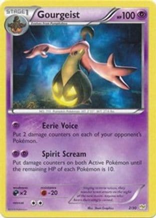 Gourgeist — XY Trainer Kit: Sylveon & Noivern Pokémon TCG card by Hajime Kusajima