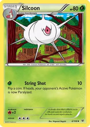 Silcoon — XY - Roaring Skies Pokémon TCG card by Shigenori Negishi