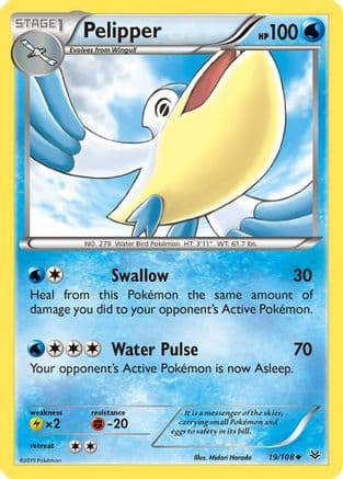 Pelipper — XY - Roaring Skies Pokémon TCG card by Midori Harada