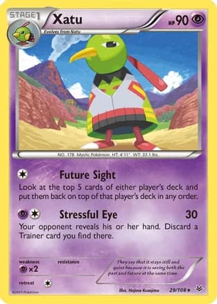 Xatu — XY - Roaring Skies Pokémon TCG card by Hajime Kusajima