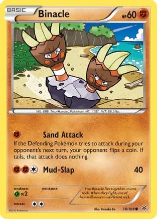 Binacle — XY - Roaring Skies Pokémon TCG card by Kanako Eo