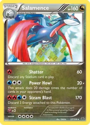 Salamence — XY - Roaring Skies Pokémon TCG card by TOKIYA