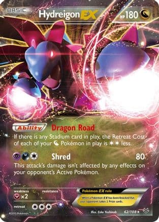 Hydreigon EX — XY - Roaring Skies Pokémon TCG card by Eske Yoshinob