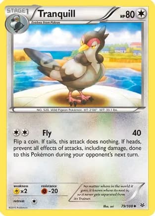 Tranquill — XY - Roaring Skies Pokémon TCG card by sui