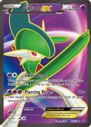 Gallade EX (99 Full Art) — XY - Roaring Skies Pokémon TCG card by Ryo Ueda