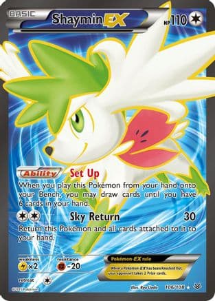 Shaymin EX (106 Full Art) — XY - Roaring Skies Pokémon TCG card by Ryo Ueda