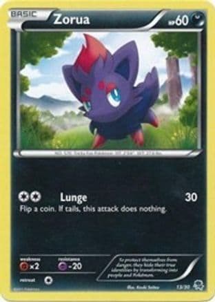 Zorua (#23) — BW Trainer Kit: Excadrill & Zoroark Pokémon TCG card by Kouki Saitou
