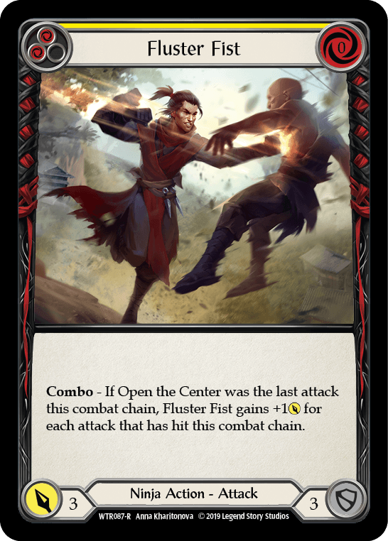 Fluster Fist (Yellow) — Welcome to Rathe Flesh and Blood card by Anna Kharitonova