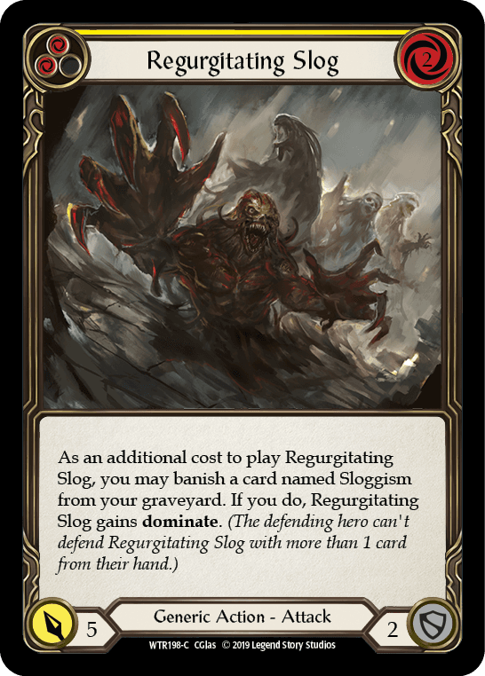 Regurgitating Slog (Yellow) — Welcome to Rathe Flesh and Blood card by CGlas