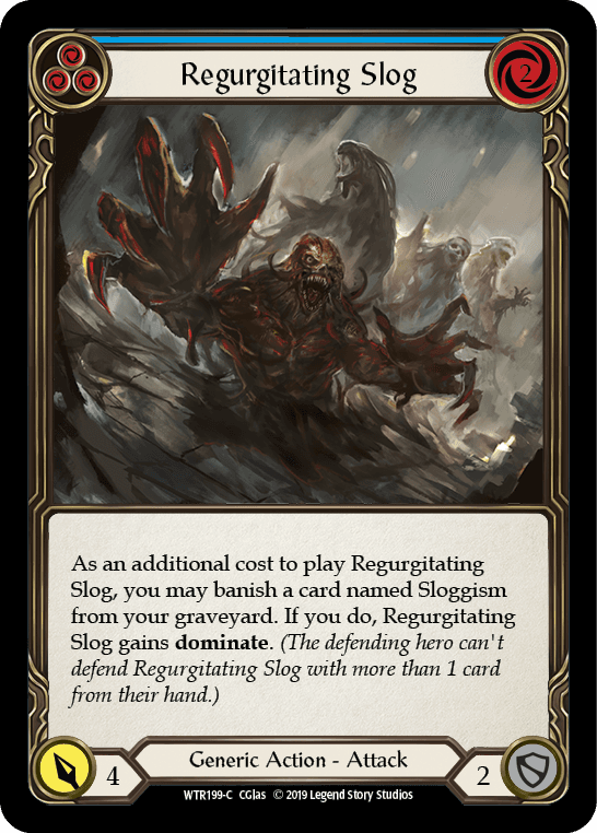 Regurgitating Slog (Blue) — Welcome to Rathe Flesh and Blood card by CGlas