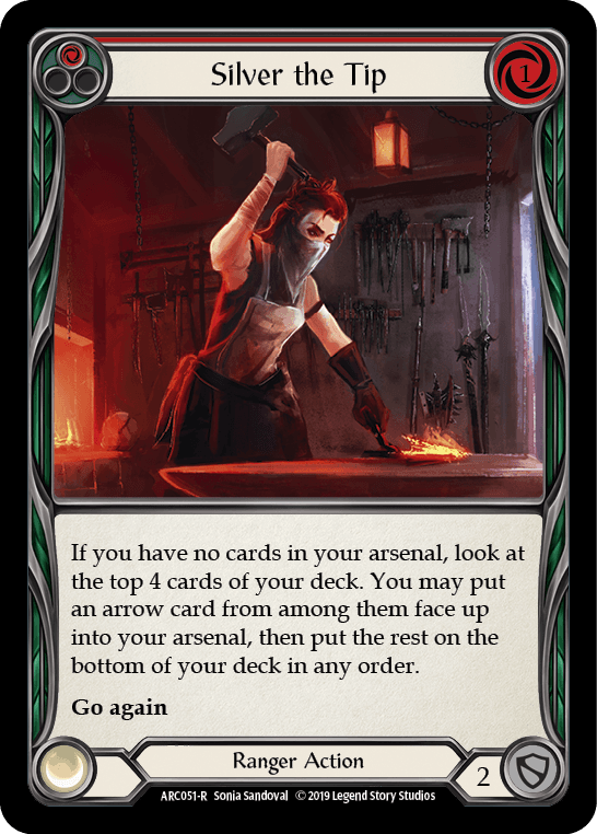 Silver the Tip — Arcane Rising Flesh and Blood card by Sonia Sandoval