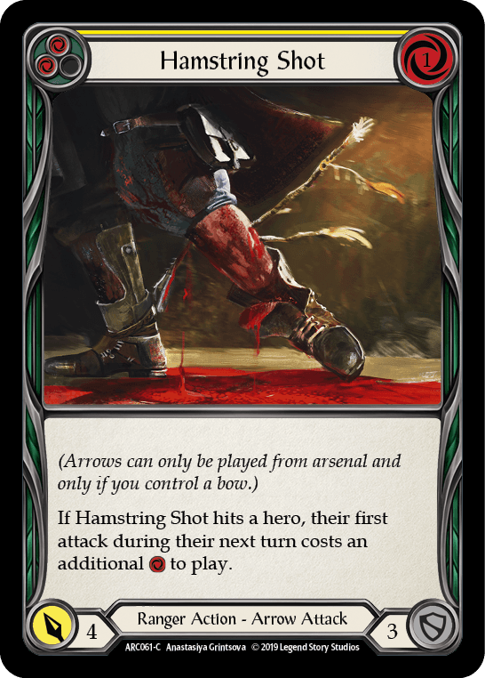 Hamstring Shot — Arcane Rising Flesh and Blood card by Anastasiya Grintsova
