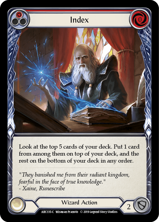 Index — Arcane Rising Flesh and Blood card by Wirawan Pranoto